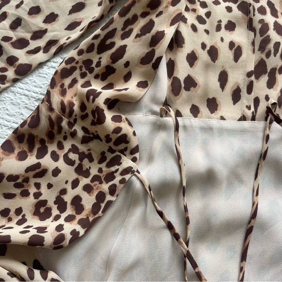 Reformation Cheetah Print Wrap Dress - Picture 5 of 7